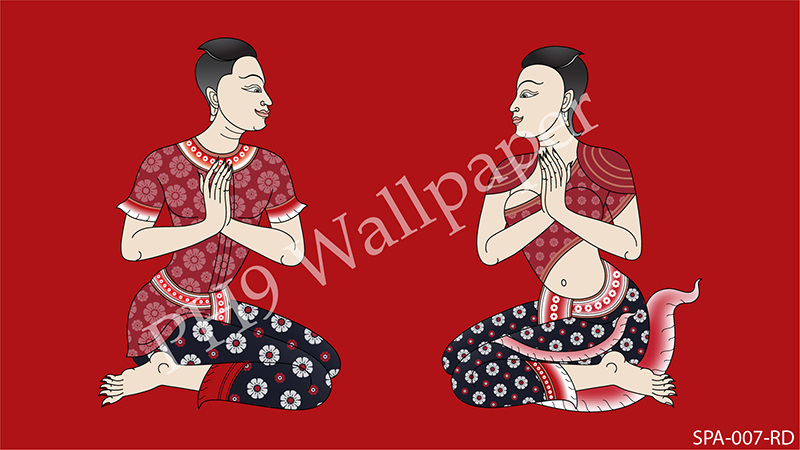 วอลเปเปอร์ ท่านวด สปาไทย SPA-007 แต่งร้านสปา ร้านนวด - Image 3