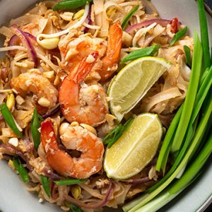 TFD-004_pad-thai-with-shrimp-dark-stone-background-top-view