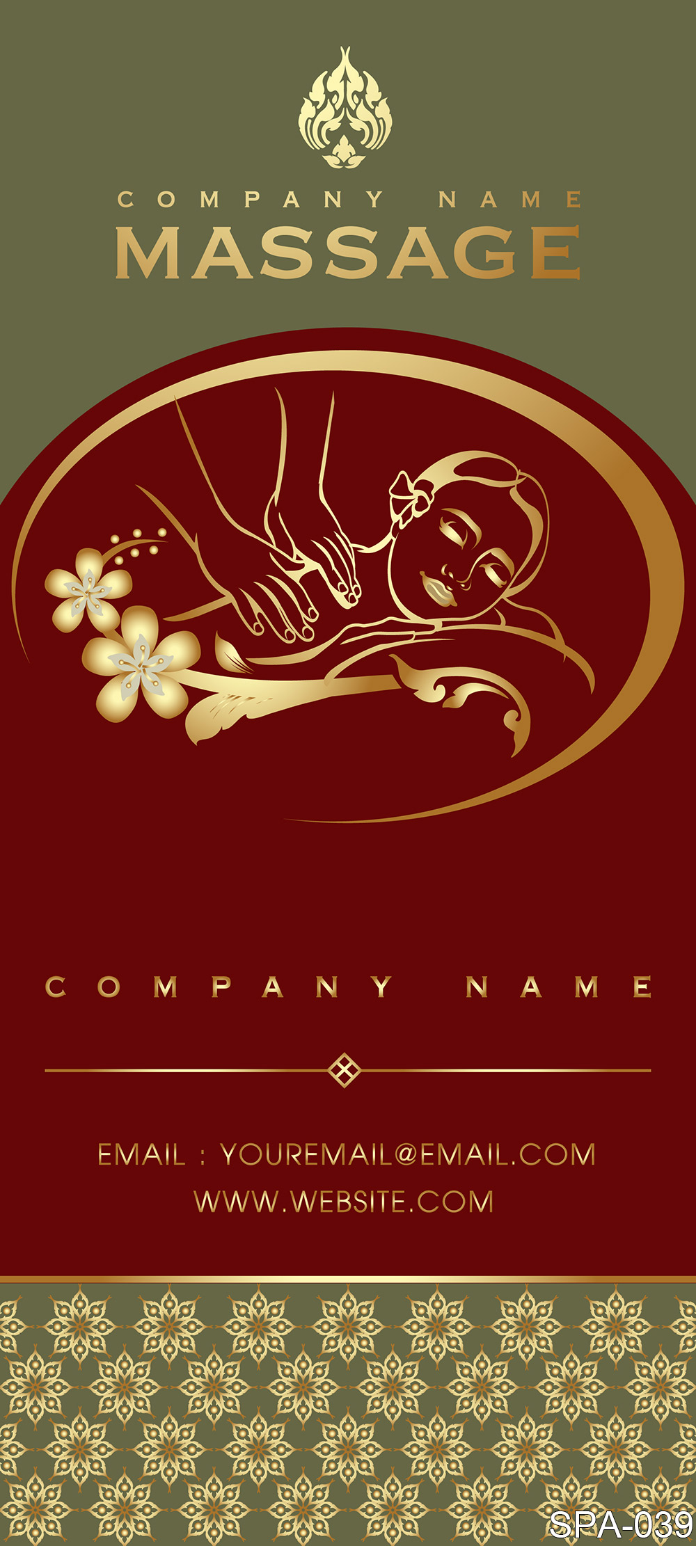 SPA-039 (90X200CM)_สติํกเกอร์ติดประตูร้านสปา