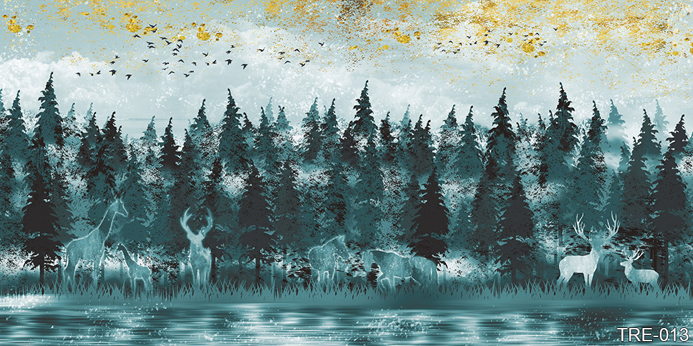 TRE-013_ADS (วอลเปเปอร์กราฟฟิคภาพวิวป่าไม่กลางคืน)