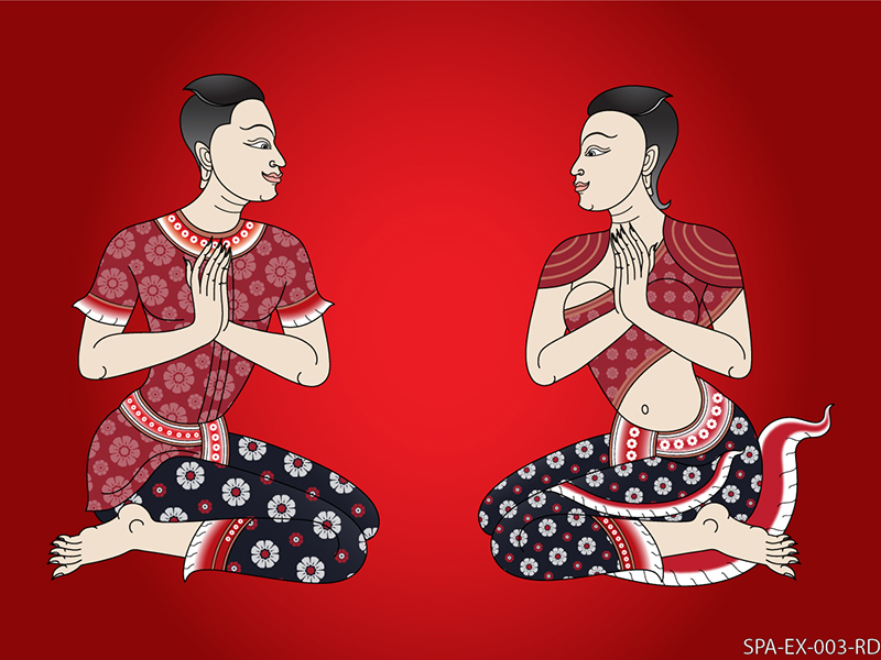 วอลเปเปอร์ภาพคนสวัสดี (กราฟฟิค) #SPA-EX-008