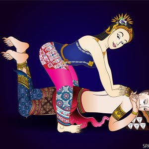 วอลเปเปอร์คนนวด-ท่านวด (กราฟฟิค) #SPA-EX-006