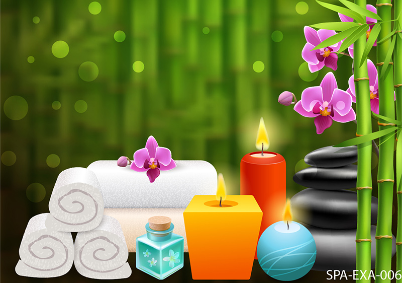 วอลเปเปอร์ สติ๊กเกอร์ตกแต่งร้านสปา