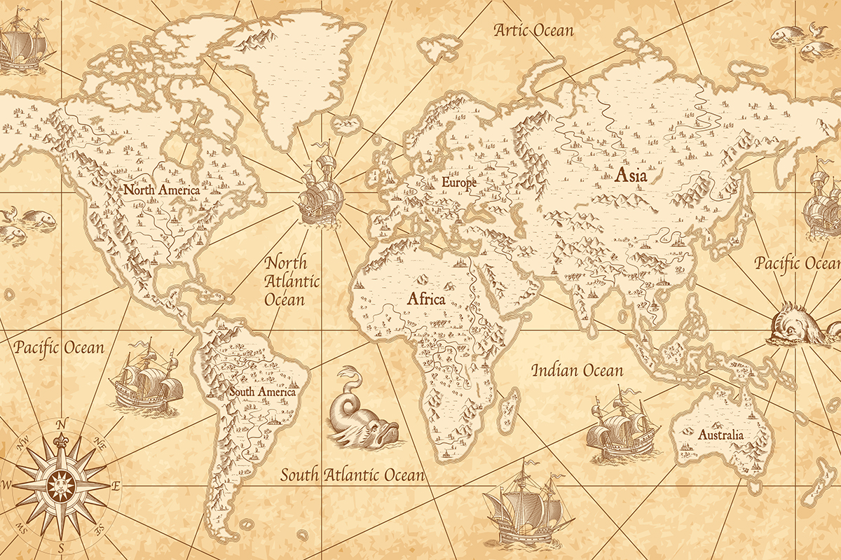 วอลเปเปอร์ภาพแผนที่โลก