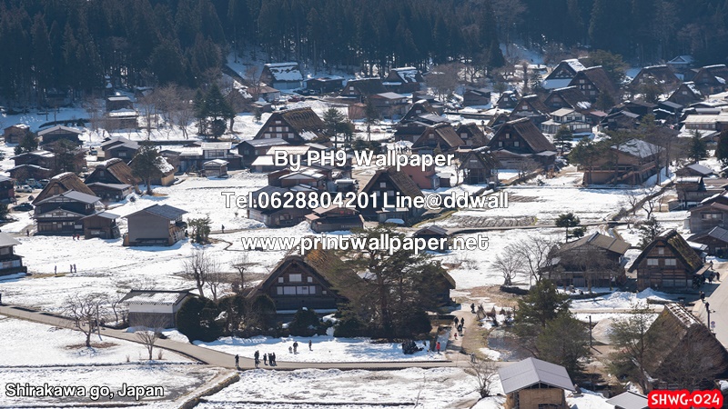 วอลเปเปอร์ภาพวิว หมู่บ้าน ชิรากาวะโกะ ประเทศญี่ปุ่น