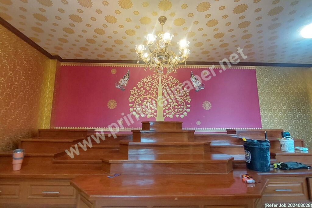วอลเปเปอร์ลายไทย ตกแต่งห้องพระ
