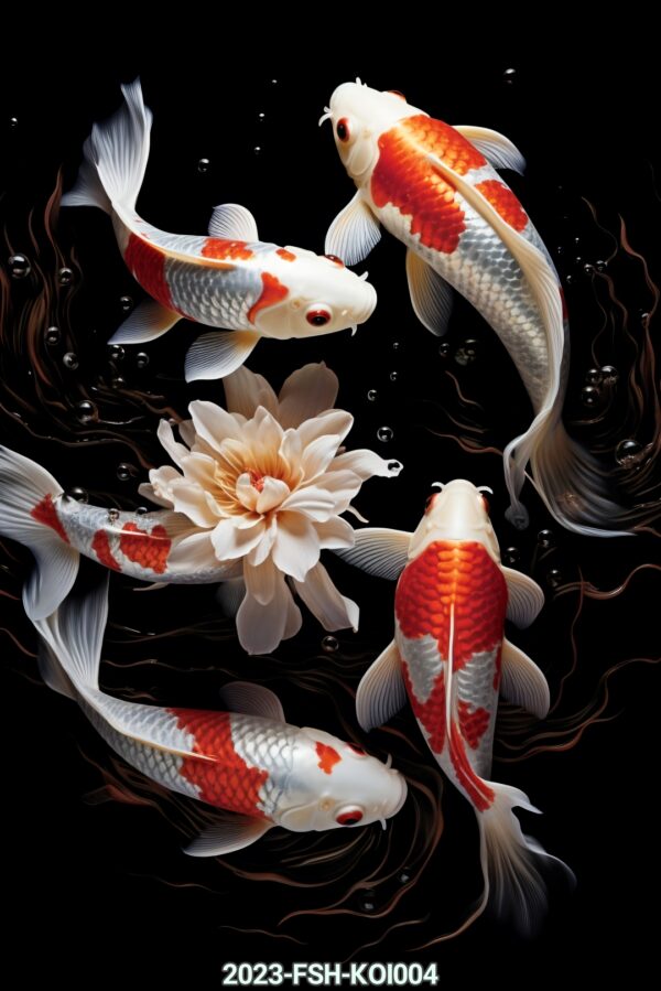 วอลเปเปอร์ภาพปลาคาร์ฟ (FSH-KOI001-007) ตกแต่ง เสริมมงคล - Image 5