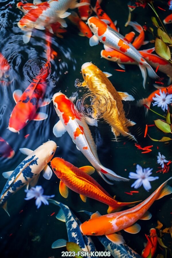 วอลเปเปอร์ภาพปลาคาร์ฟ (FSH-KOI001-007) ตกแต่ง เสริมมงคล - Image 9