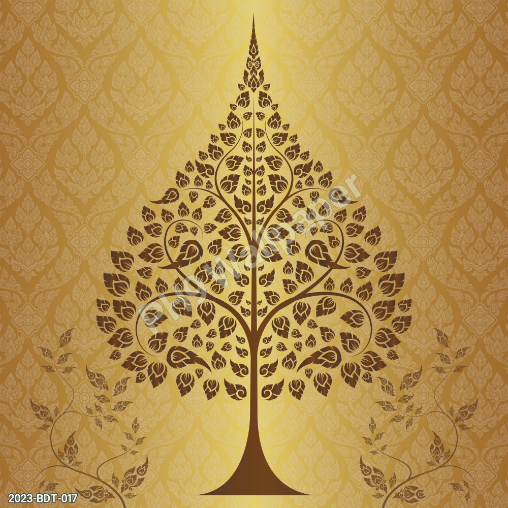 BDT-017 วอลเปเปอร์ภาพต้นโพธิ์ ลายไทย