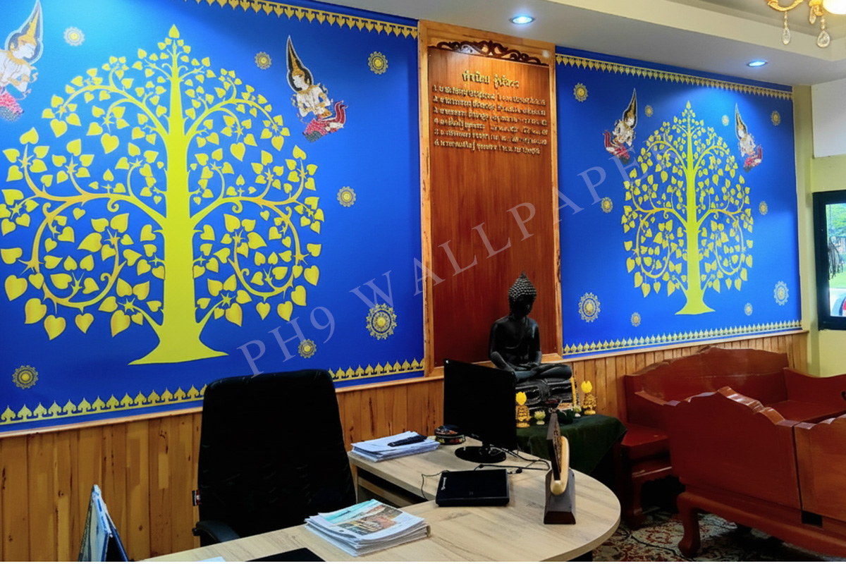 วอลเปเปอร์ภาพพิมพ์ต้นโพธิ์