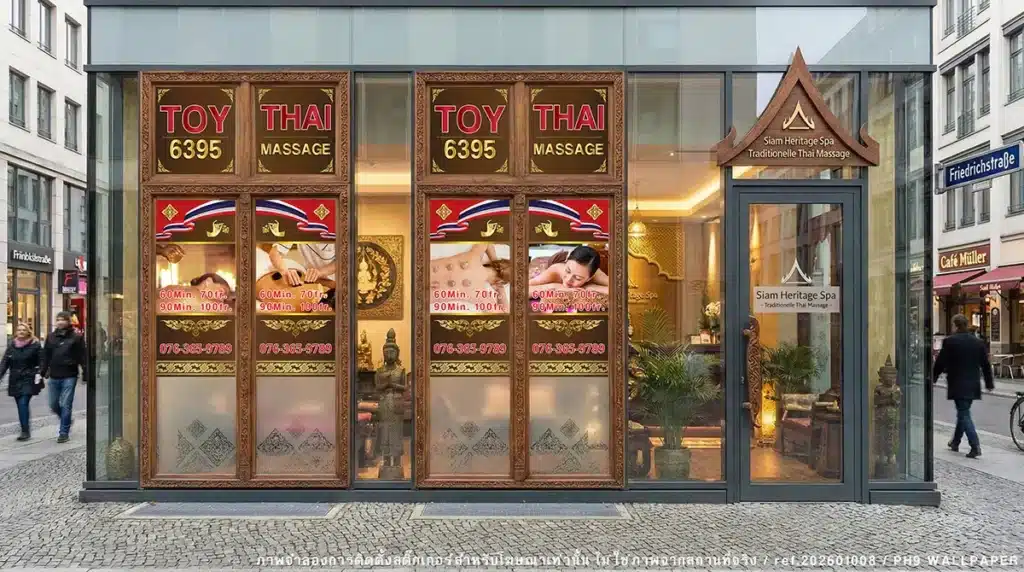 สติ๊กเกอร์ร้านนวด สปาไทย