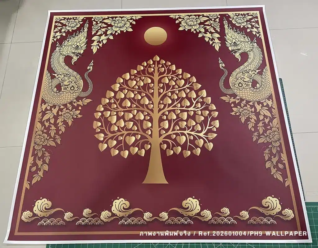 วอลเปเปอร์ลายไทย แต่งร้านนวด สปาไทย