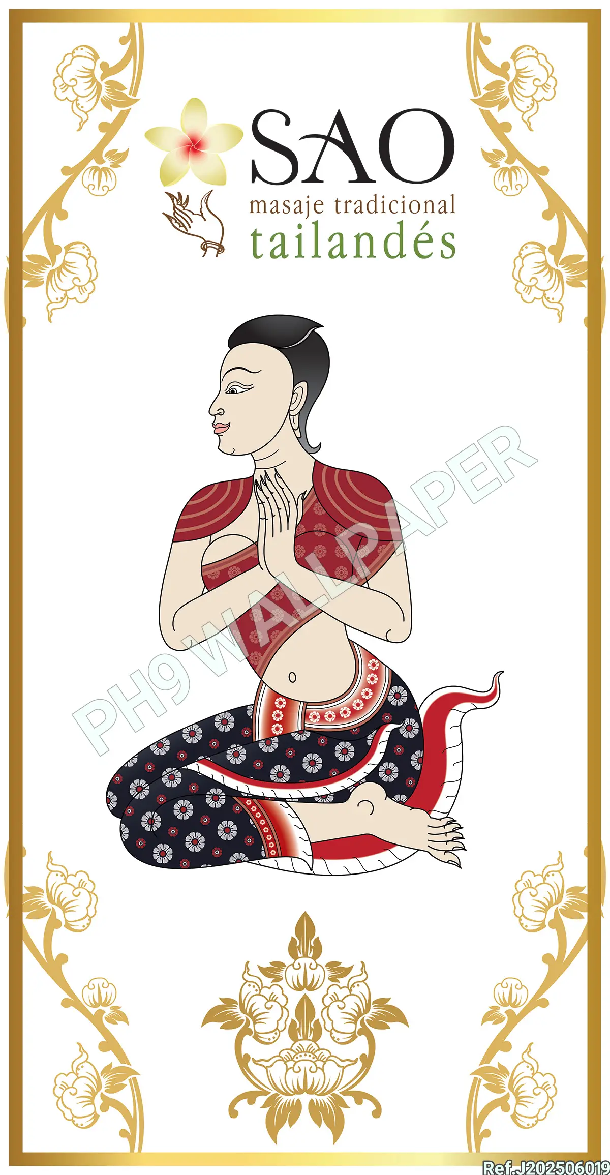 สติ๊กเกอร์แต่งร้านนวดไทย สปาไทย