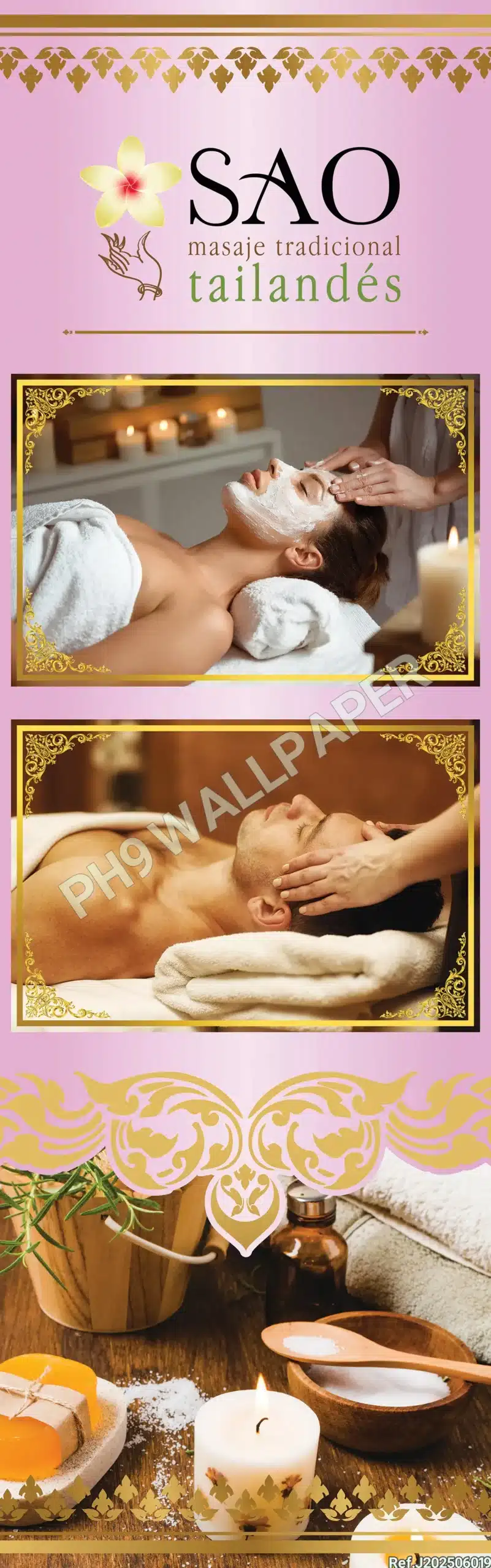 สติ๊กเกอร์แต่งร้านนวดไทย สปาไทย