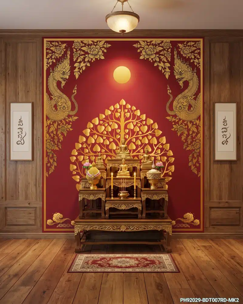 วอลเปเปอร์ติดผนังภาพต้นโพธิ์ พญานาค