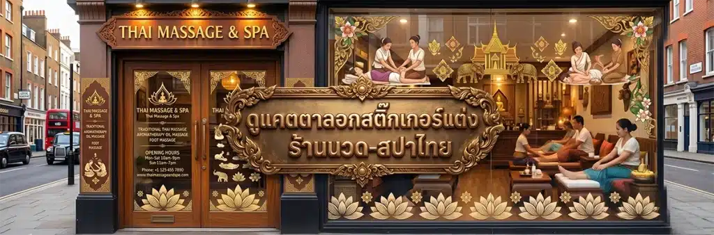 สติ๊กเกอร์ตกแต่งร้านนวด สปาไทย